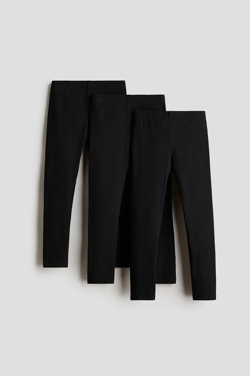 H&M 3-pack cotton leggings