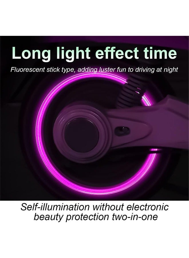 Bukela 12 PCS Glow-in-Dark Tire Valve Caps, Fluorescent & Corrosion Resistant , Extreme Heat & Sandstorm Tested for SUV/Trucks (Pink Safety Decor) - Image 3