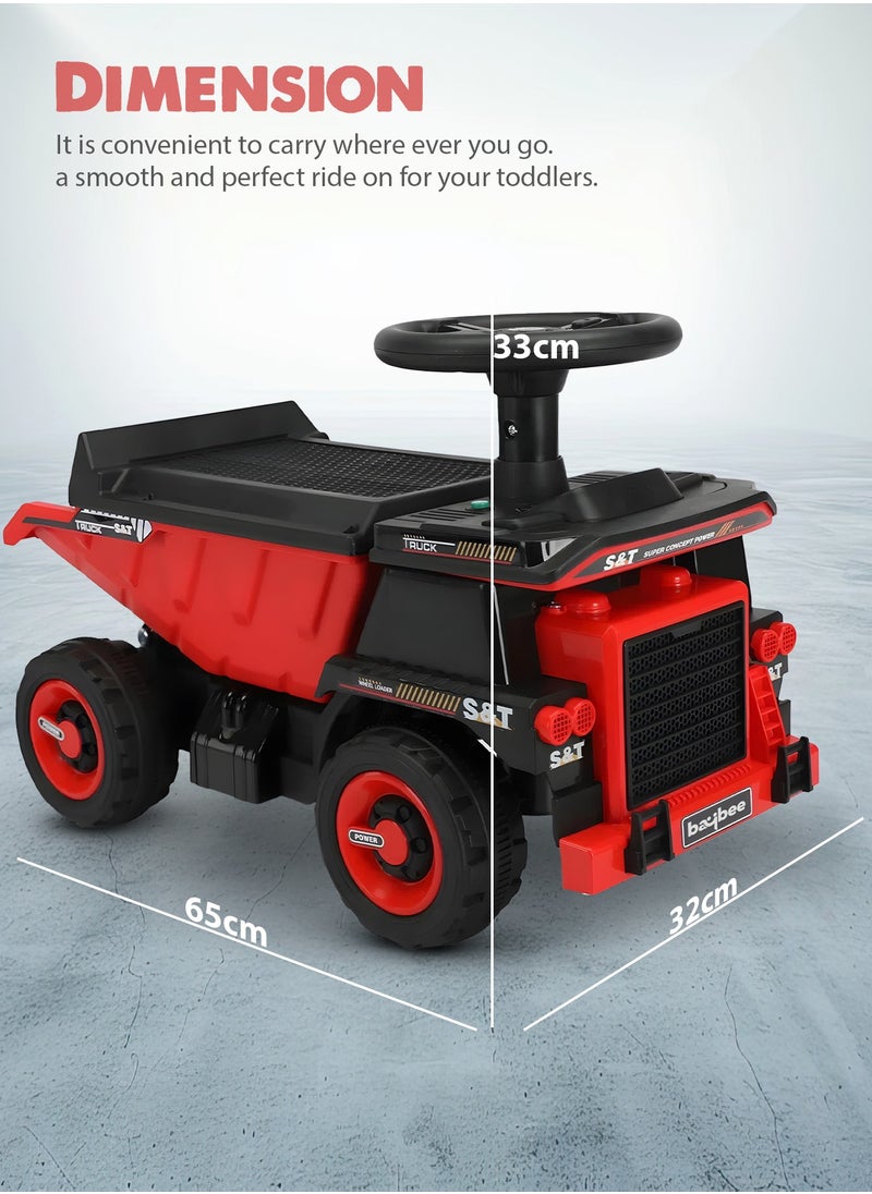 BAYBEE - Cruiser Truck Kids Ride on Car for kids, Baby Car with Horn, Music & Storage, Baby Push Car for Toddlers Baby Push Ride on Car for Kids to Drive 1 to 3 Years Boys Girls Red - Image 1