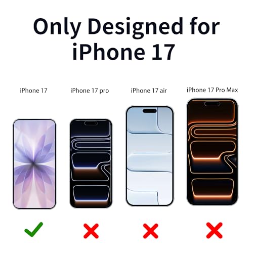 Juvraixo for iPhone 17 Privacy Screen Protector 6.3 Inch Anti Blue Light Tempered Glass 28° Rose red Gradient Anti-Spy Easy Installation Full Coverage Anti-Scratch - Image 2