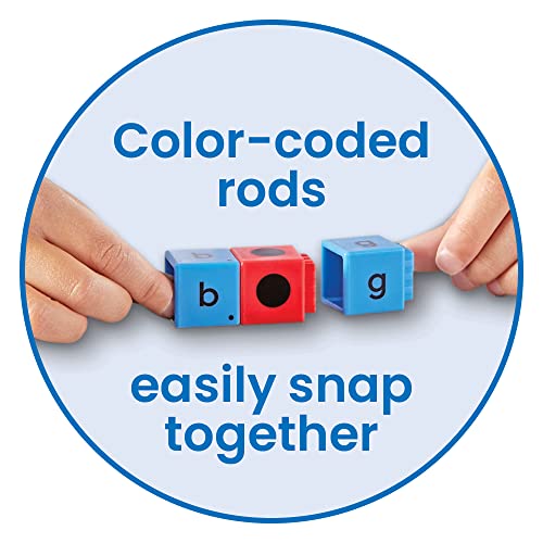 hand2mind Reading Rods Alphabet & CVC Words, Word Building Activities, Letter Blocks, CVC Words for Kindergarten, Spelling Toys, Reading Tools for Kids, Science of Reading Manipulatives - Image 3