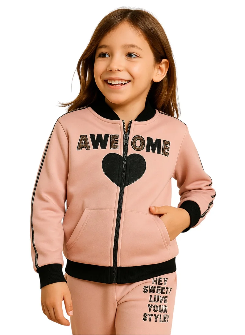 victor and jane Full Front Open Sweattop And Jogger Set