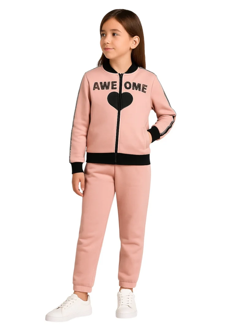 victor and jane Full Front Open Sweattop And Jogger Set