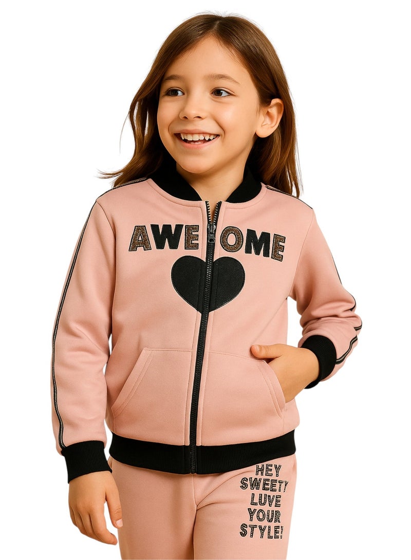 فكتور اند جين طقم سويت شيرت بفتحة أمامية كاملة وسروال رياضي - Image 2