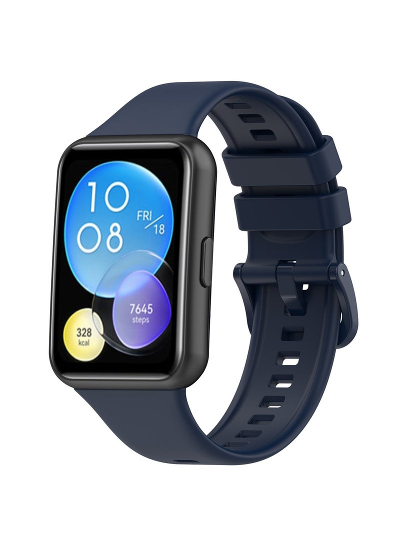Generic - Straps Compatible with Huawei Fit 2 Soft TPU Band for Men and Women,Blue - Image 1