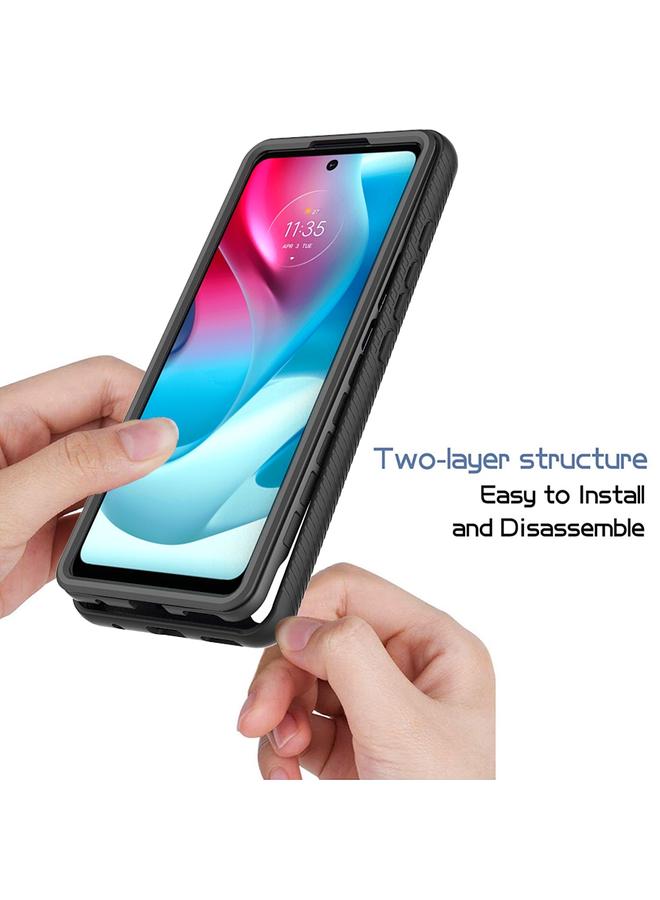 اس-توب جراب لهاتف Motorola Moto G60S Starry Sky بلون سادة من سلسلة PC + TPU - Image 4