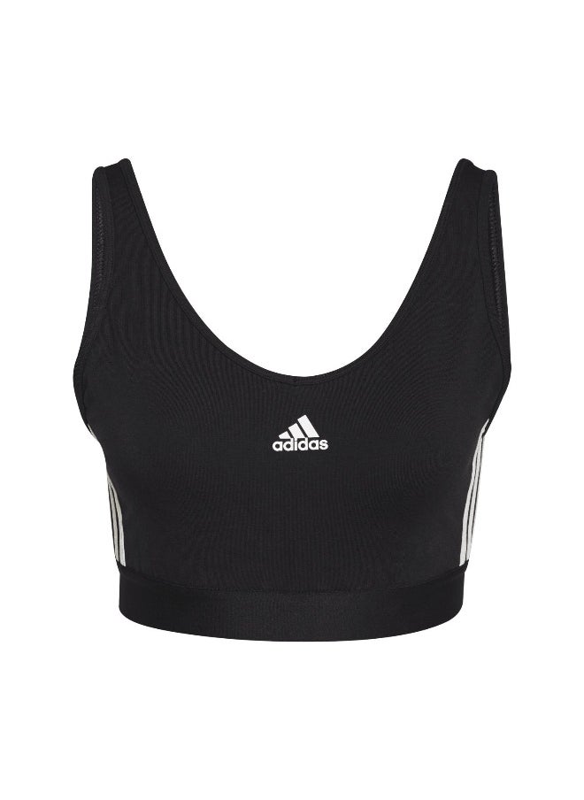 Adidas adidas W 3S Cro Black Training Tops 2XS  - Image 2