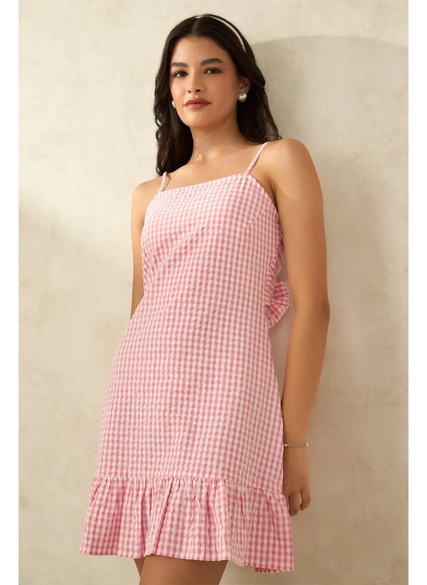 فيرجيو Virgio Women Checked Sheath Mini Dress