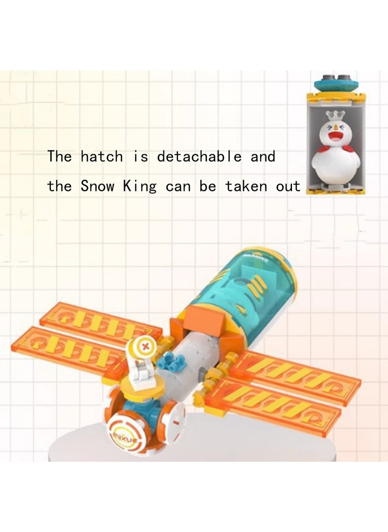 Spaceship Snowman Model Set Building Blocks Creative Diy Simulation Collection Building Assembly Children'S Toys  - Image 3