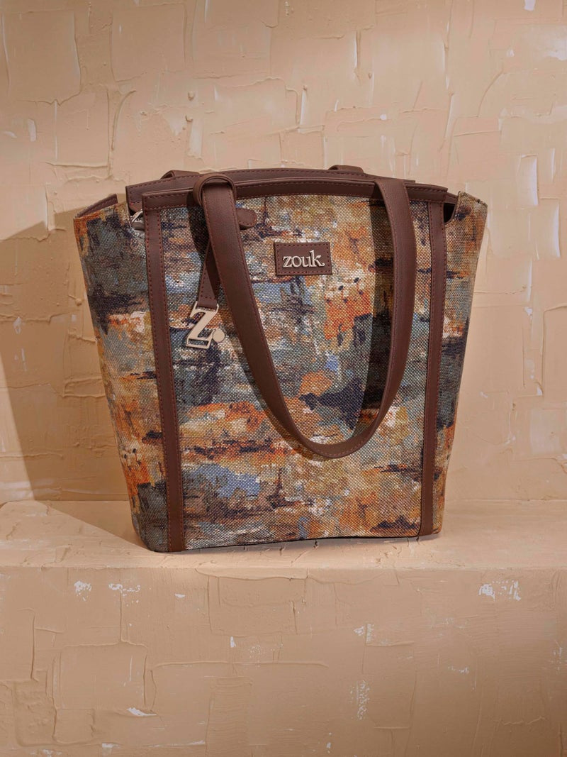ZOUK Rhea Kapoor Adira Tote Bag for Women | Stylish Handbag for Woman | Premium Tote Bags | Purse Handbag | Big Size Stylish Hand Bags | Bombay Tapestry - Image 2