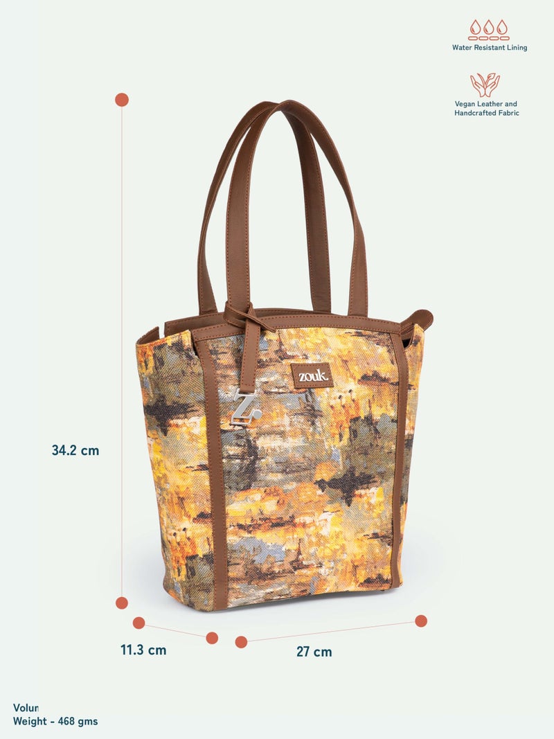 ZOUK Rhea Kapoor Adira Tote Bag for Women | Stylish Handbag for Woman | Premium Tote Bags | Purse Handbag | Big Size Stylish Hand Bags | Bombay Tapestry - Image 5
