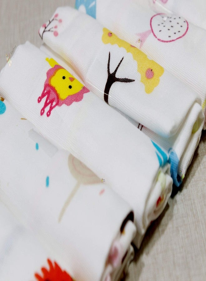 Rachna 2‑Layer Muslin Cotton Baby Washcloth Set - 172A - Pack of 6, 28×28 cm (11×11 in) | Extra‑Soft, Quick‑Dry Face & Burp Napkins for Newborns, Infants & Toddler Care - Image 2