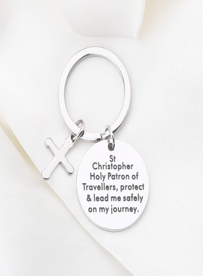 bobauna St Christopher Traveller Keychain Religious Safe Travel Gift (St Christopher journey keychain) - Image 4
