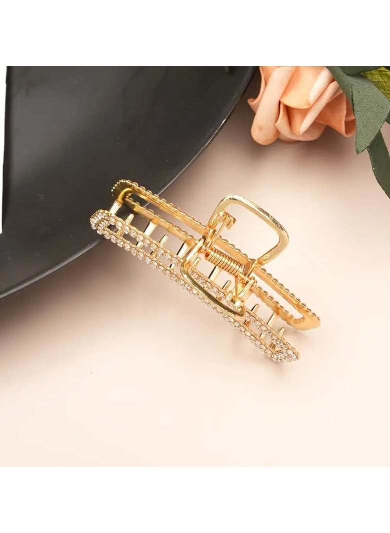 Goolsky Hair Claw Clips, Nonslip Rhinestone Go Grab Clip, Metal Rose Flower Material, Fancy Strong Hold Hair Clips For Women Girls, Hair Accessories Jaw Clips - Image 3