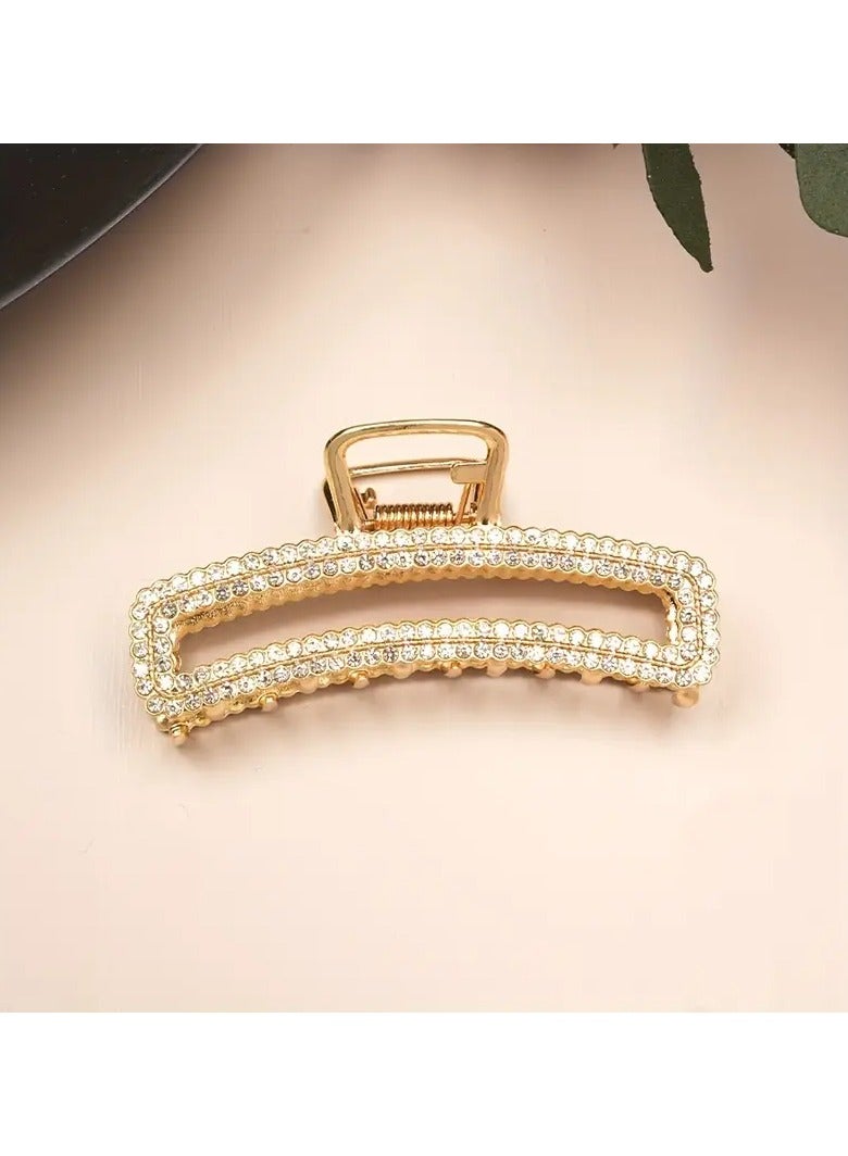 Goolsky Hair Claw Clips, Nonslip Rhinestone Go Grab Clip, Metal Rose Flower Material, Fancy Strong Hold Hair Clips For Women Girls, Hair Accessories Jaw Clips - Image 4