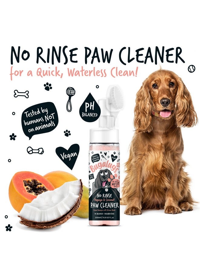 بوجالوجز منظف أقدام الكلاب من بوغالوغز، شامبو رغوي بدون شطف، للقطط والكلاب، مع رأس فرشاة من السيليكون، منتجات عناية بدون ماء. منظف أقدام مناسب للسفر، مناسب للكلاب، يزيل الأوساخ المتراكمة أثناء التنقل (بنكهة البابايا وجوز الهند). - Image 5