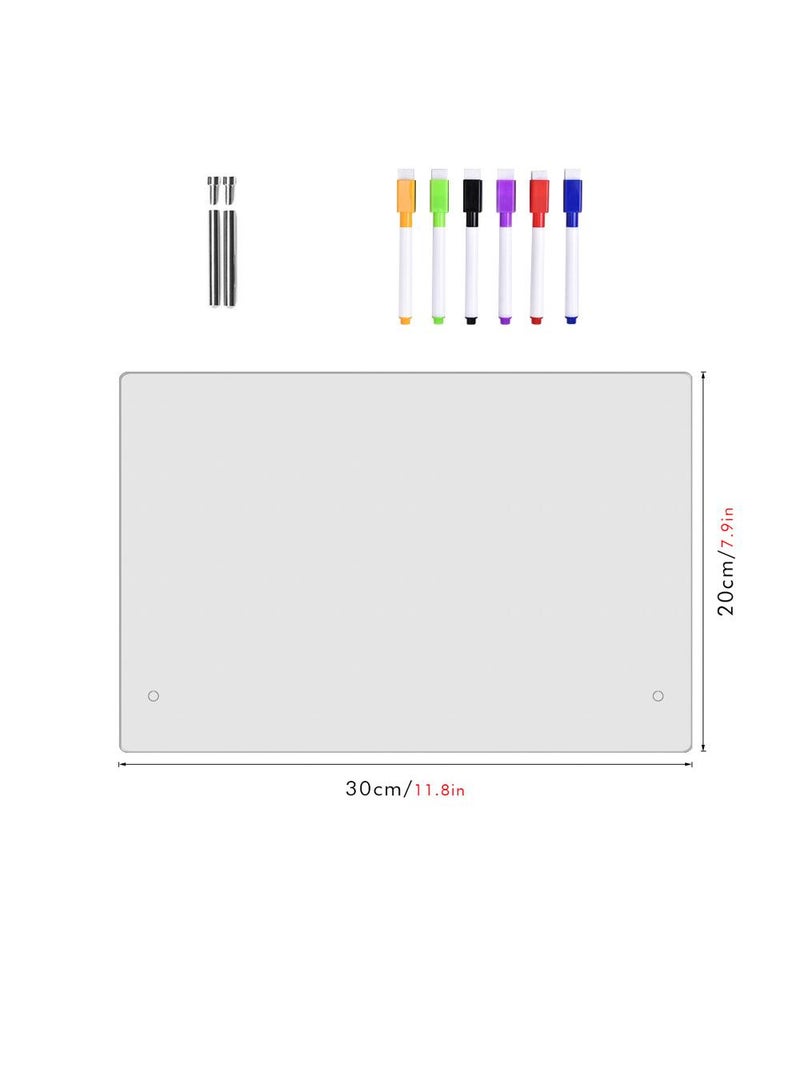 Acrylic Week Plan Desktop Memo Message Board Erasable Office Memo Writing Board - Image 1
