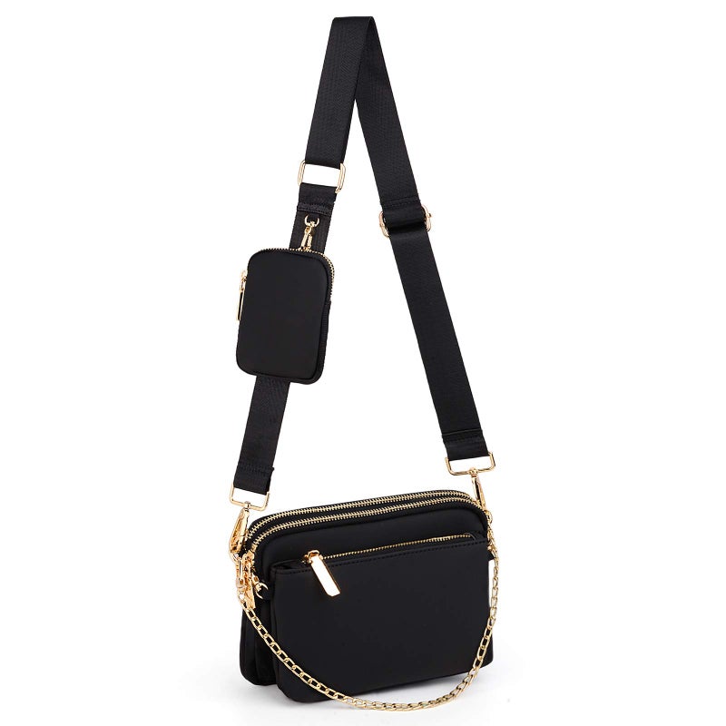 UTO Small Crossbody Bags for Women 3 in 1 Trendy Belt Purse Fashion Designer Mini Cute Sling Fanny Chest Pack - Image 1