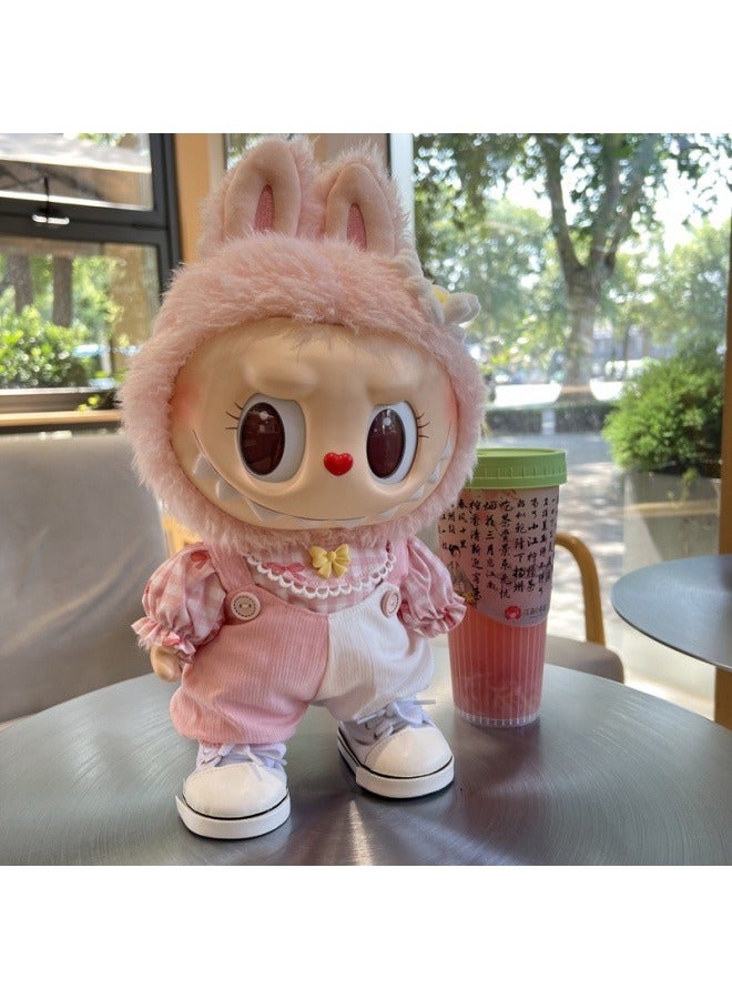 OCTOBER Rab cloth vinyl plush doll generation and second generation spring wild summer tide play color matching overalls set  - Image 2