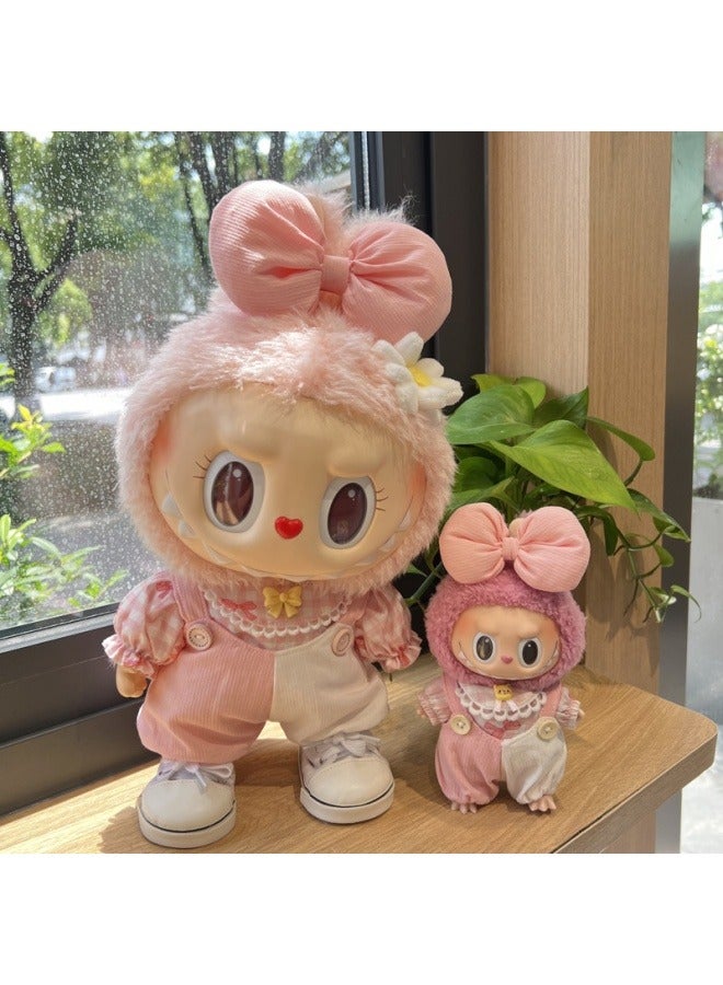 OCTOBER Rab cloth vinyl plush doll generation and second generation spring wild summer tide play color matching overalls set  - Image 4