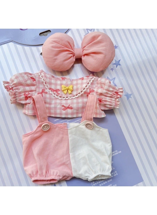 OCTOBER Rab cloth vinyl plush doll generation and second generation spring wild summer tide play color matching overalls set  - Image 1