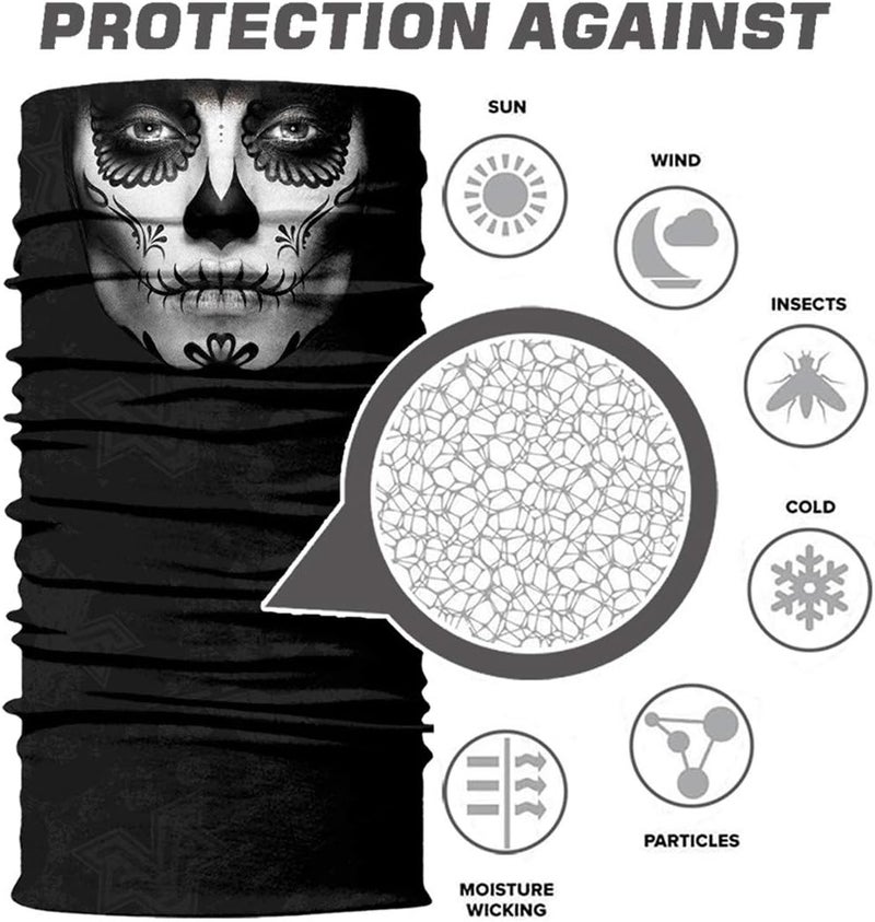 TERNNK Neck Gaiter Shield Scarf Bandana Face Mask Seamless UV Protection for Motorcycle Cycling Riding Running Headbands - Image 3