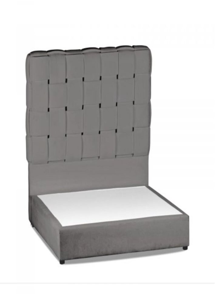 هاوس ون نارا| هيكل سرير من المخمل 160x200 سم - رمادي فاتح - Image 2