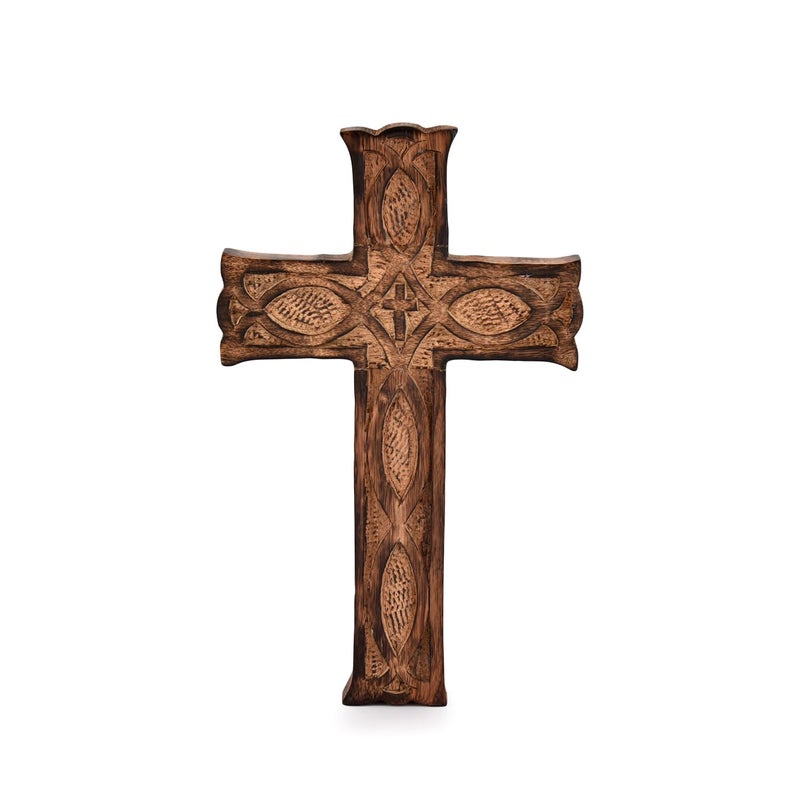NIRMAN Handmade Wooden Wall Cross Church Home Room DÃ©cor