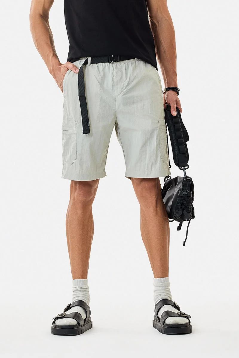 SNITCH Crushed 100% Nylon Cargo Shorts