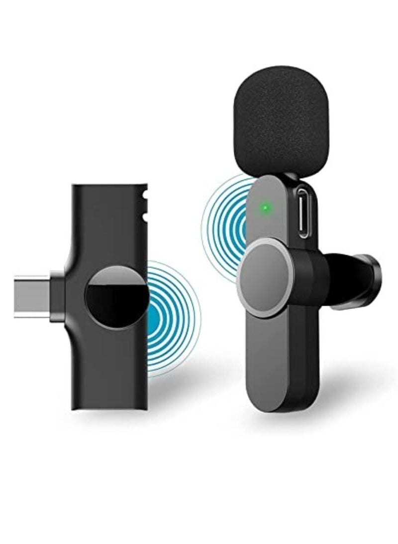 2 in 1 iphone or type-c Wireless Lavalier Microphone For IPhone, Plug Play, Portable Audio Video Recording Mic for Youtube, Live Stream, Vlog, Interview, Laptops PC - Image 1