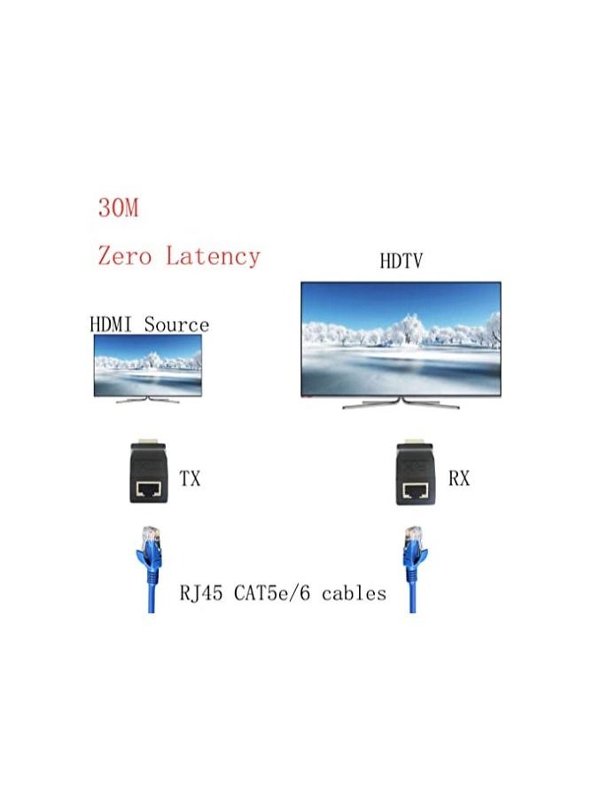 ماركة غير محددة محول موسع كابل شبكة HDMI مكون من قطعتين  - Image 2