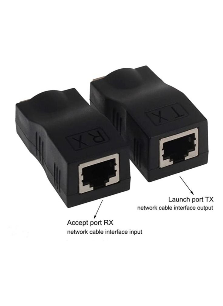 ماركة غير محددة محول موسع كابل شبكة HDMI مكون من قطعتين  - Image 3