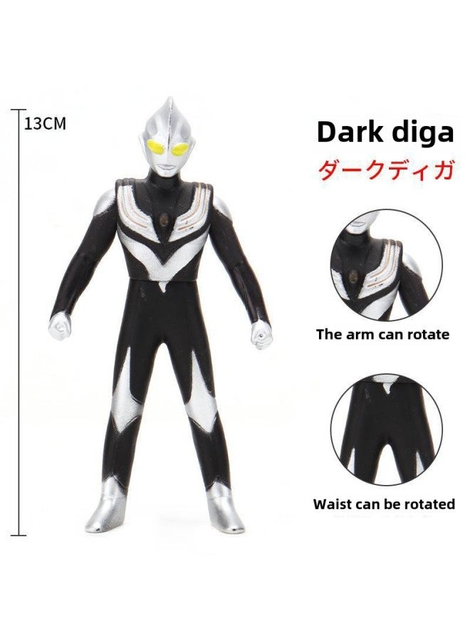 13cm Soft Glue Altman Toy Children's Boy Degas Cello Monster Figure Hand-made Model Birthday Gift-Color:18.dark Tiga - Image 1