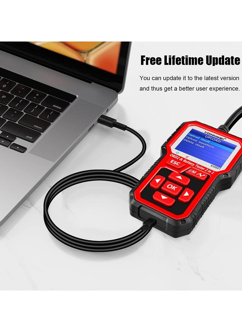 كونوي KW681 OBD2 Scanner 6V 12V Car Battery Tester  - Image 5