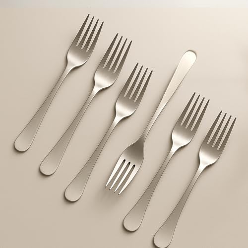 Frenchware Cutlery (Set of 6, Stainless Steel Sliver Forks Set), 100% Food Grade, Non Toxic, Anti-Rust, Dishwasher Safe, Perfect Gifting Set for All Occasions - Image 1