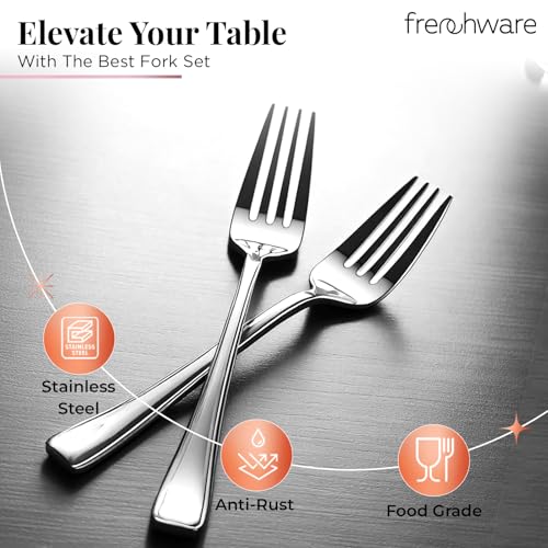 Frenchware Cutlery (Set of 6, Stainless Steel Sliver Forks Set), 100% Food Grade, Non Toxic, Anti-Rust, Dishwasher Safe, Perfect Gifting Set for All Occasions - Image 3
