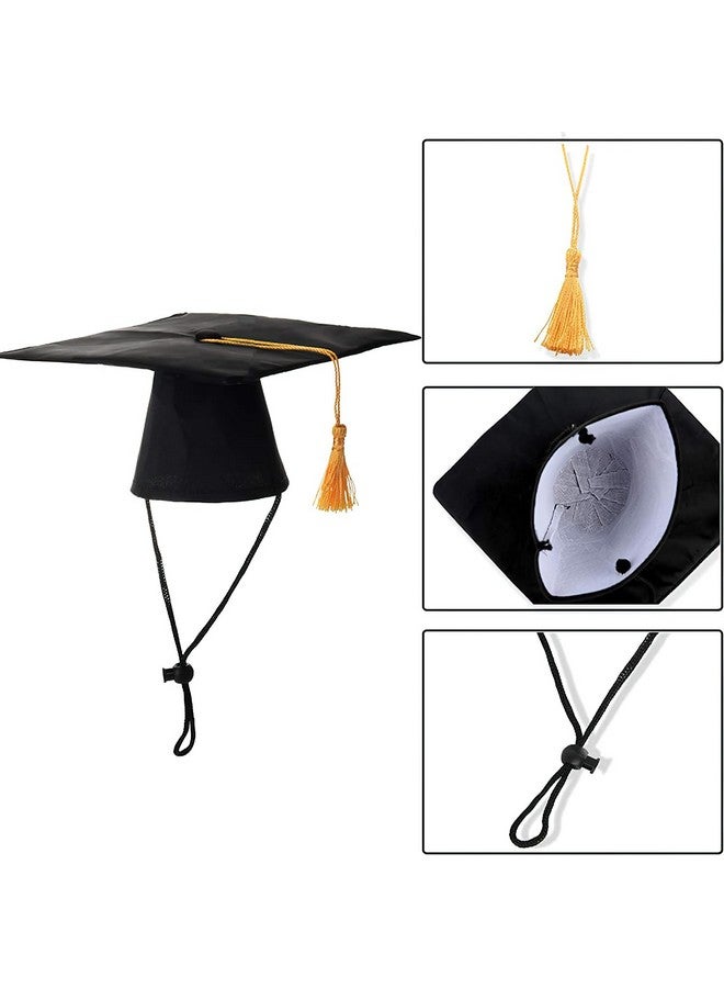 AUOCATTAIL Dog Graduation Cap and Bandana 2024 | Puppy Graduation Cap and Gown 2024 | Black Triangle Bibs Scarf Party Costumes Pet Cosplay Glasses Set Accessory Black - Image 5