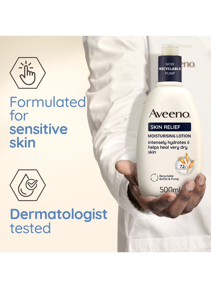 Aveeno Sensitive Skin Relief Moisturising Lotion With Soothing Triple Oat Complex And Shea Butter 500ml - Image 3