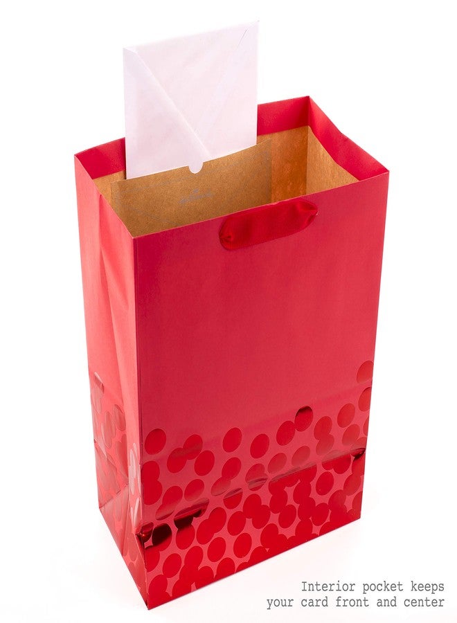 Hallmark 13" Large Gift Bag with Tissue Paper (Red Foil Dots) for Christmas, Father's Day, Birthdays, Graduations, Valentines Day, Sweetest Day or Any Occasion - Image 5