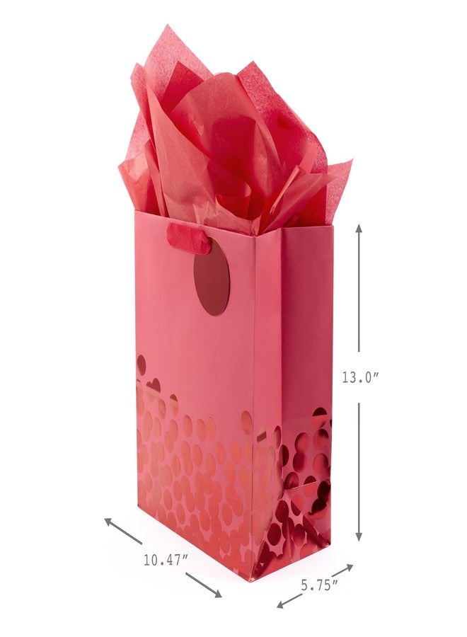 Hallmark 13" Large Gift Bag with Tissue Paper (Red Foil Dots) for Christmas, Father's Day, Birthdays, Graduations, Valentines Day, Sweetest Day or Any Occasion - Image 3