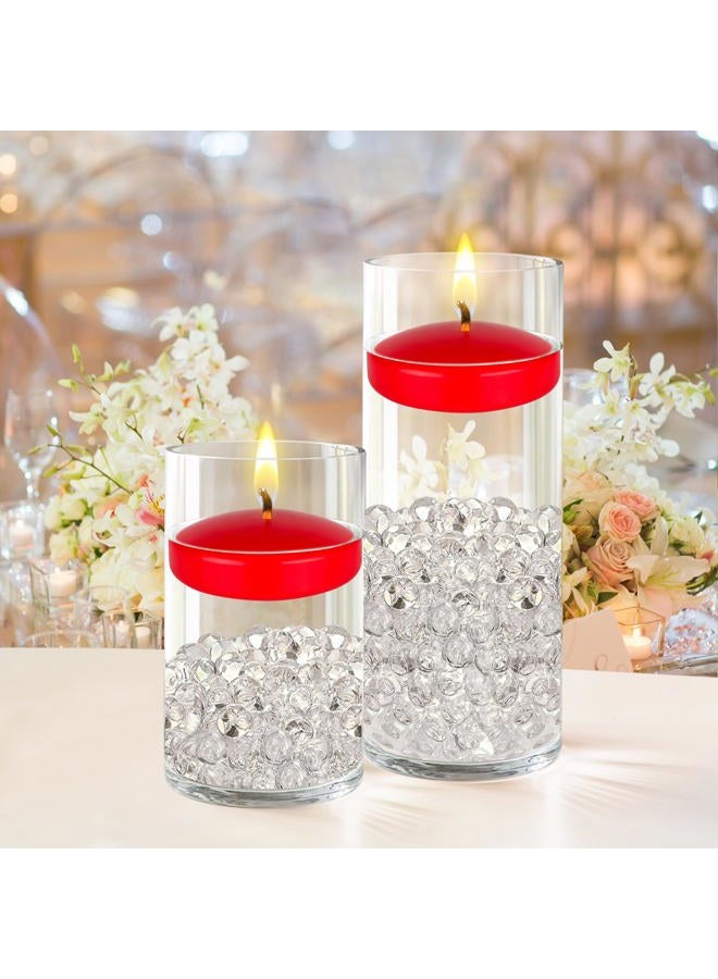 Mega Candles 12 pcs Unscented Red Floating Disc Candle | Hand Poured Paraffin Wax Candles 3" Diameter | for Home Décor, Wedding Receptions, Baby Showers, Birthdays, Celebrations, Party Favors & More - Image 4