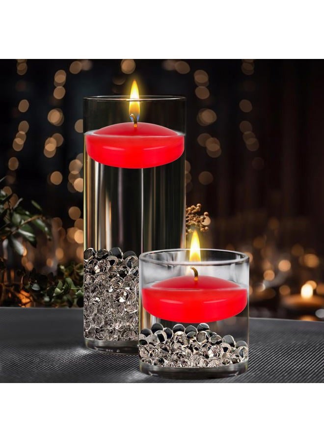 Mega Candles 12 pcs Unscented Red Floating Disc Candle | Hand Poured Paraffin Wax Candles 3" Diameter | for Home Décor, Wedding Receptions, Baby Showers, Birthdays, Celebrations, Party Favors & More - Image 3
