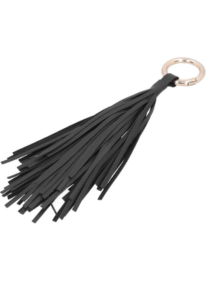 klarako Tassel Keychain Stylish Creativity Keyring Holder DIY Hand?Made Craft Decorations PU(Black) - Image 3