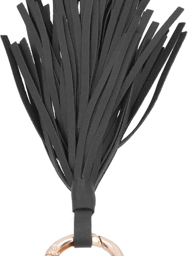 klarako Tassel Keychain Stylish Creativity Keyring Holder DIY Hand?Made Craft Decorations PU(Black) - Image 5