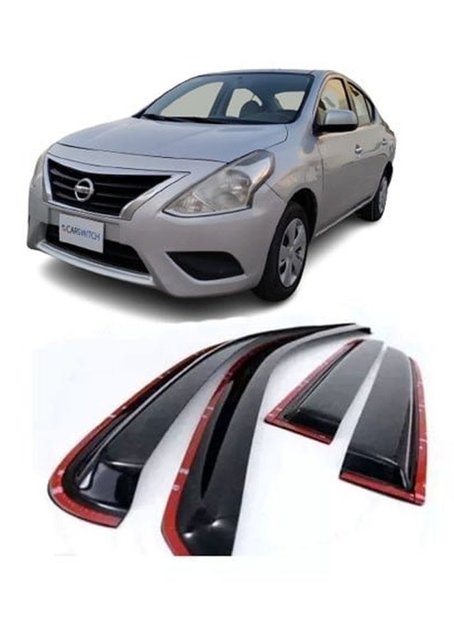 Generic Window protectors and rain guards Nissan Sunny 2011 2012 2013 2014 2015 2016 2017 2018 2019 2020  - Image 1