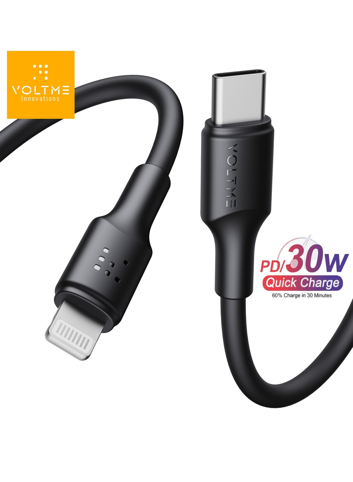 فولتمي Voltme iPhone Charger Cable 1 2m usb-c To Lightning 30W