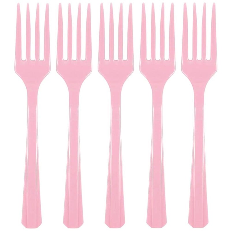 Amscan FORK - NEW PINK (12/144) - Image 1