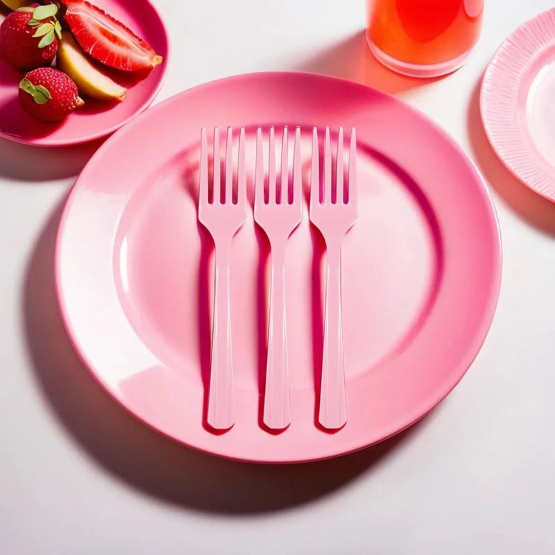 Amscan FORK - NEW PINK (12/144) - Image 4