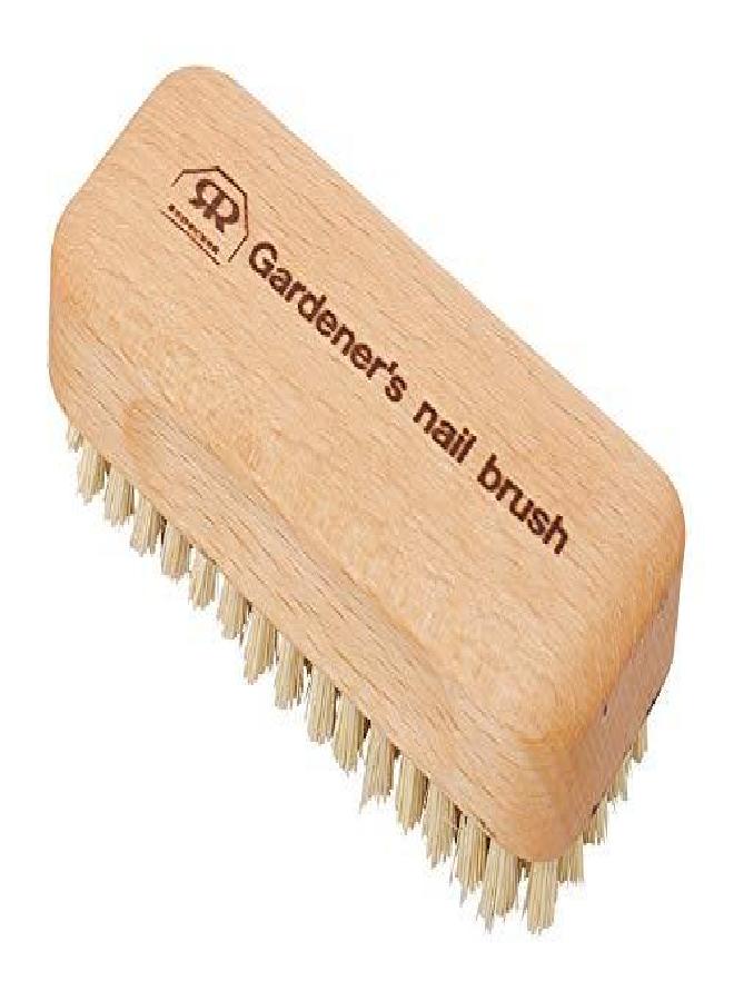 Redecker Tampico Fiber Gardener's Nail Brush with Oiled Beechwood Handle, 4-1/4-Inches - Image 2