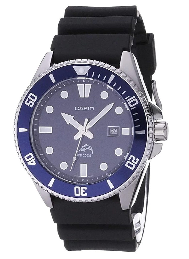 CASIO - Casio Watch for Men Black Business Dive Watch MDV-106B-2AV 48.5 x 44.2 x 12.1mm - Image 1